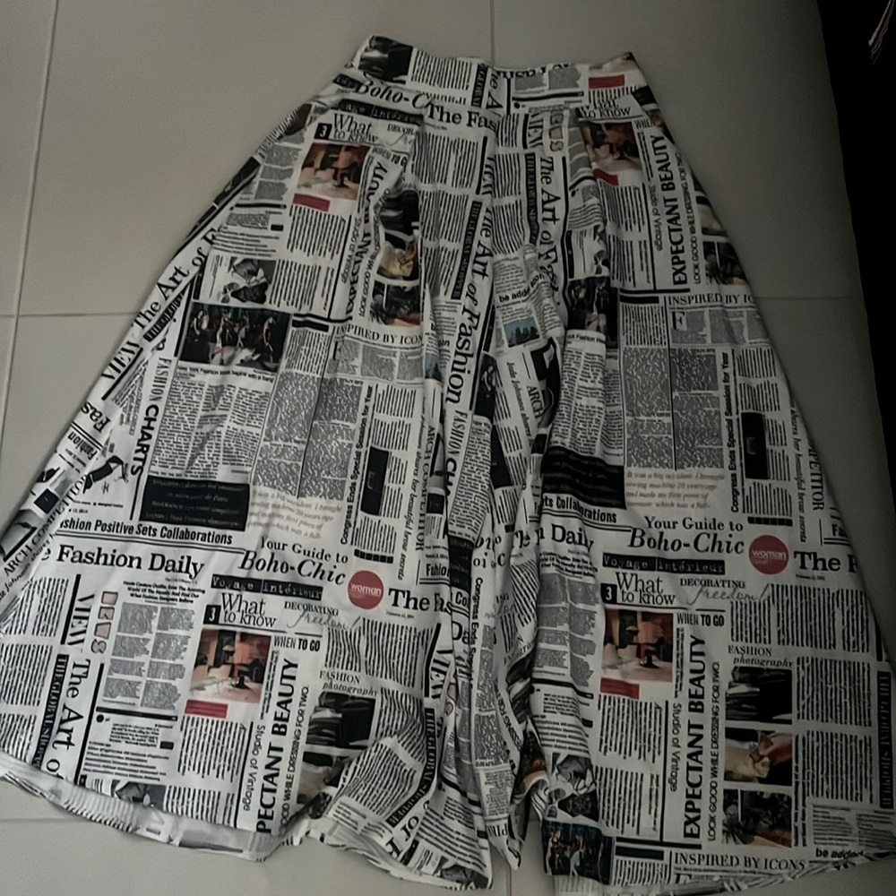 Newsprint pant